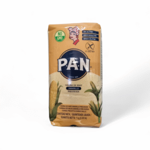 PAN :CORNMEAL MAIS MEHL :1 KG :HARINA DE MAİZAMARILLOPRECOCIDAHARINA DE MAIZ AMARILLO PRECOCIDAFARINHA DE MILHO AMARELO PRÉ-COZIDAFARINA PRECOTTA DI MAIS GIALLO