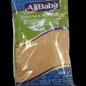 DHANIA POWDER : Alibaba : 400gmCoriandolo in polvere.Coriander powderCilantro en polvo. Coriandre en poudreKoriander pulver. Coentro em pó(Coriandrum Sativum)