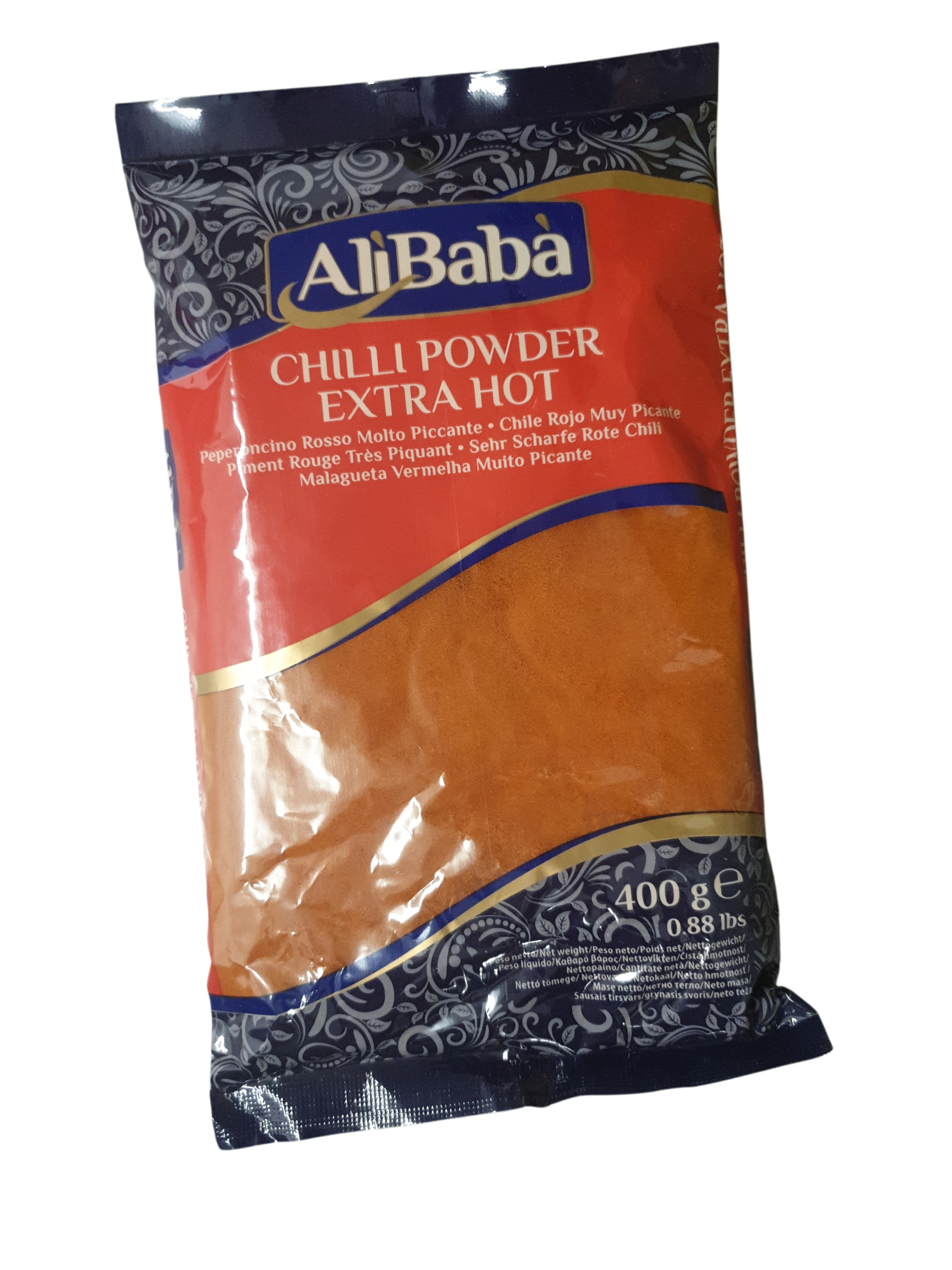 CHILLI POWDER EXTRA HOT: Alif Baba:400gmPeperoncino Rosso Molto Piccante Chile Rojo Muy PicarPiment Rouge Très Piquant.Sehr Scharfe Rote ChiliMalagueta Vermelha Muito Picante
