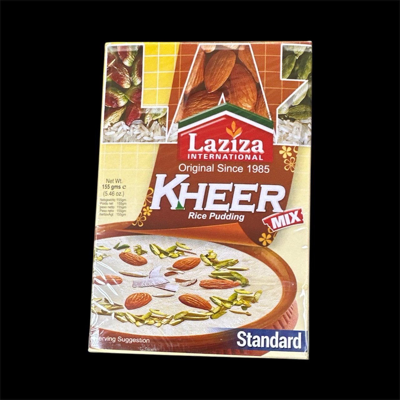 KHEER MIX RICE PUDDING(LAZIZA) : PISTACHIO + COCONUT:- 1Unit is 155g