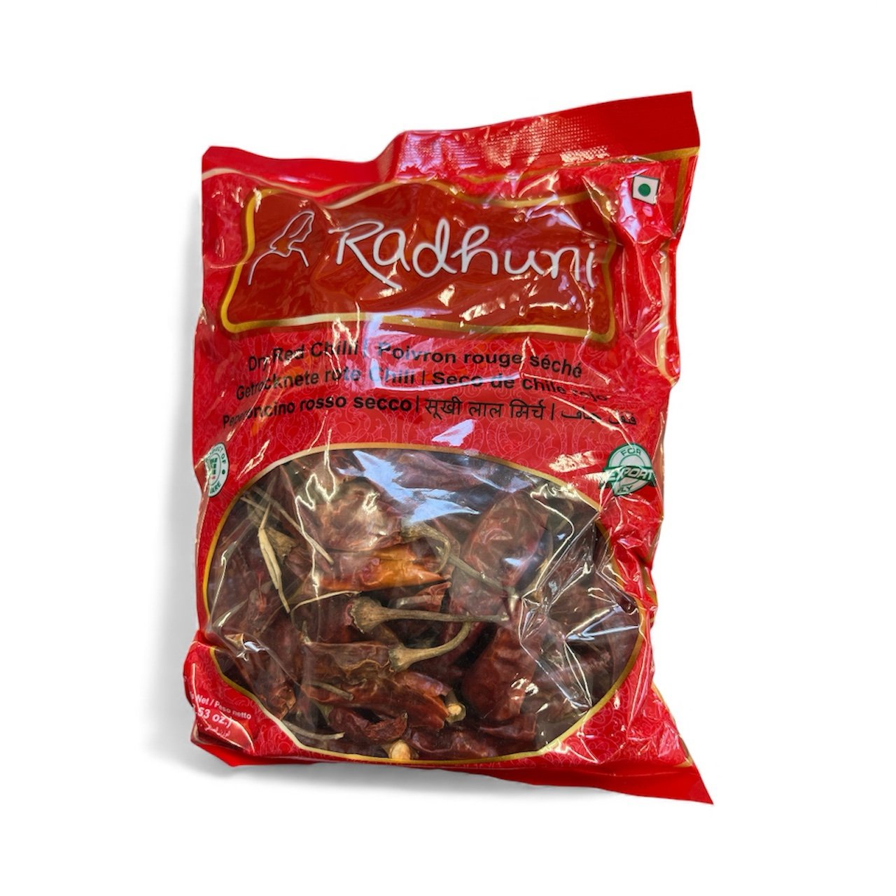 Dry Red Chilli - 100gm ( Radhuni )Poivron rouge echéGetrocknete rote Chill | Seco de Chile rojoPeperoncino rosso secco l tel aet Prela