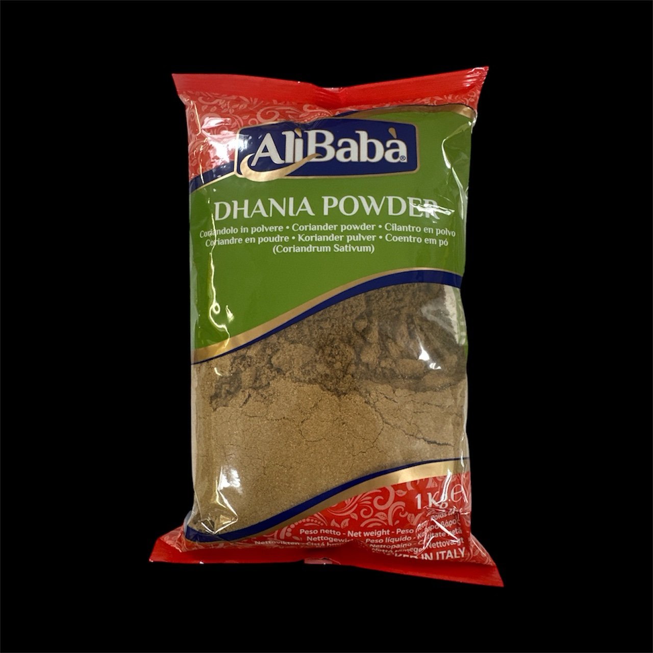 DHANIA POWDER : 1kg :: AlibabaCoriandolo in polvere • Coriander powder • Cilantro en polvoCoriandre en poudre • Koriander pulver • Coentro em pó(Coriandrum Sativum)