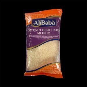 COCONUT DESICCATEMEDIUM : 300 gm :: Alibaba ::Noce di Cocco Macinata Grana Media • Ground Coconut Medium GrainCoço Molido Grano Medio • Grain Moyen de Noix de Coco MoulueGemahlene Kokosnüsse Mittlerer KörnungCocos Moído Grão Médio