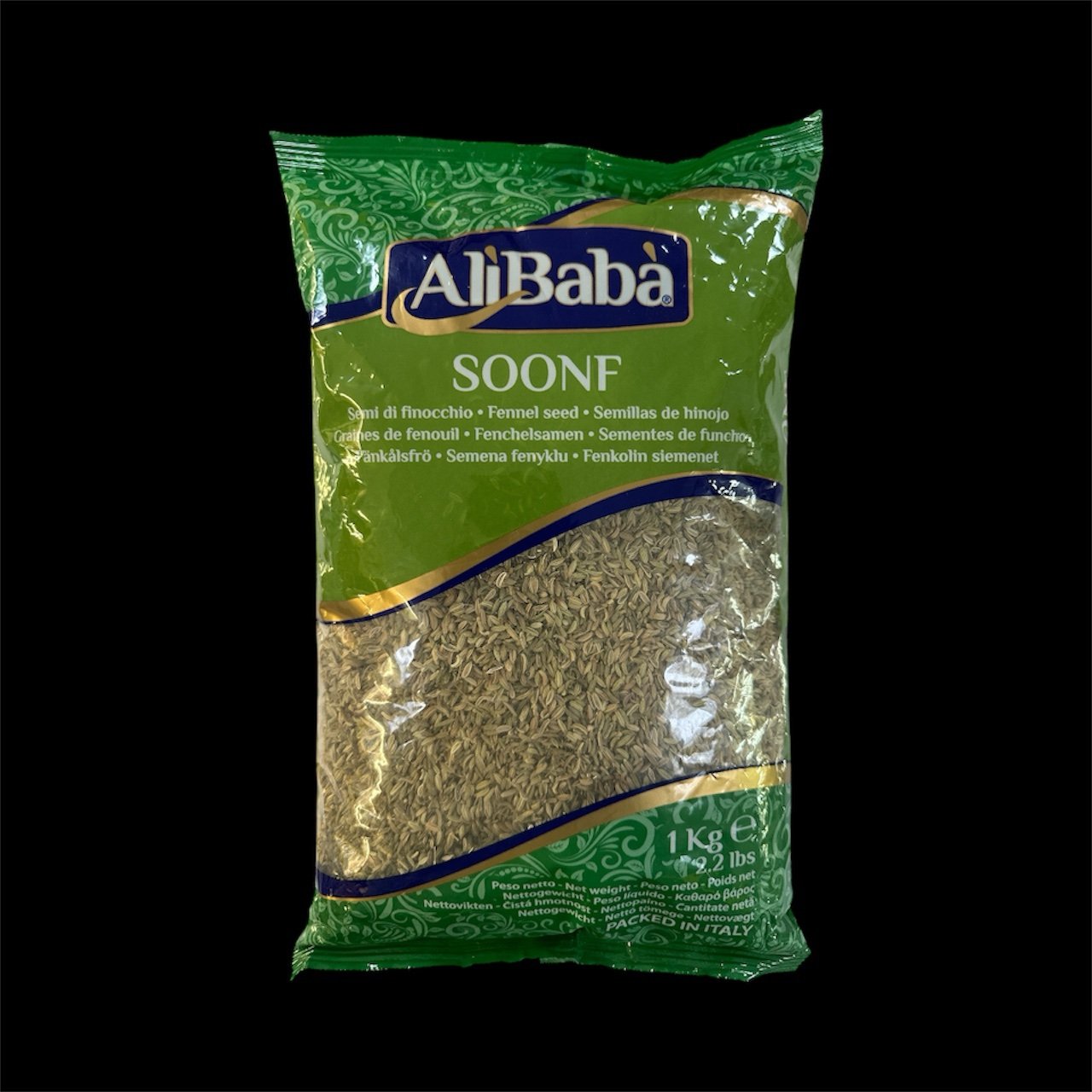 SOONF : 1KG : AlibabaSemi di finocchio • Fennel seed • Semillas de hinojoGrathes de fenouil • Fenchelsamen • Sementes de funcho:Pankalsfrö • Semena fenyklu • Fenkolin siemenet