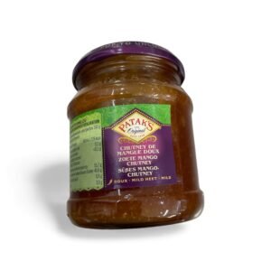 CHUTNEY DE : Patak‘s : 340 g MANGUE DOUX ZOETE MANGOCHUTNEYSÜBES MANGOCHUTNEYDOUX • MILD HEET MILD
