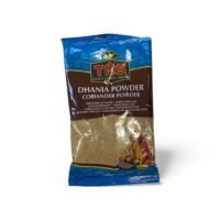 TRS Asian’s Finest Foods • DHANIA POWDER  • CORIANDER POWDER • CORIANDRE EN POUDRE • KORIANDERPULVER KORIANDERPOEDER • KORIANDERPULVERCORIANDOLO IN POLVERE : NET WT 100 g