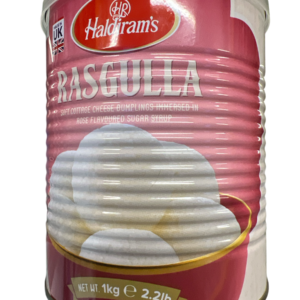 RASGULLA  ( HALDIRAM) SOFT COTTAGE CHEESE DUMPEINGS IMMERSED T
ROSE FLAVOURED SUGAR SYRUP